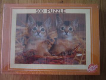 PUZZLE "Chatons". 500 pièces. NEUF sous emballage. 49x36cm.