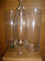 Drie hoge glazen vazen. Liefst afhalen.. per stuk 10 euro, Ophalen of Verzenden