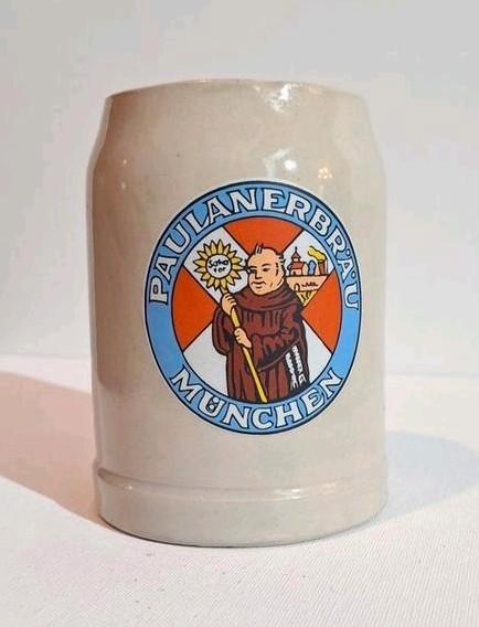Bierkruik Paulanerbrau Salvator Munchen W-Germany 1949-1990, Antiek en Kunst, Curiosa en Brocante, Ophalen of Verzenden