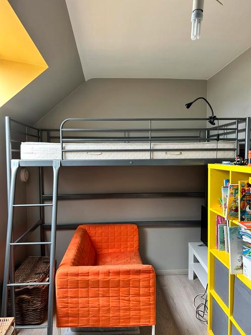 Lit mezzanine Svärta - Ikéa, Kinderen en Baby's, Kinderkamer | Stapelbedden en Hoogslapers, Gebruikt, Hoogslaper, Ophalen