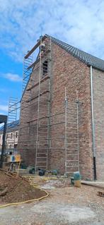 Aliminium stelling +dwangmenger en remork, Doe-het-zelf en Bouw, Steigers, Ophalen, Gebruikt, Gevelsteiger, 5 meter of hoger