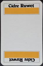 1 Speelkaart Cidre Ruwet, Verzamelen, Ophalen of Verzenden, Zo goed als nieuw