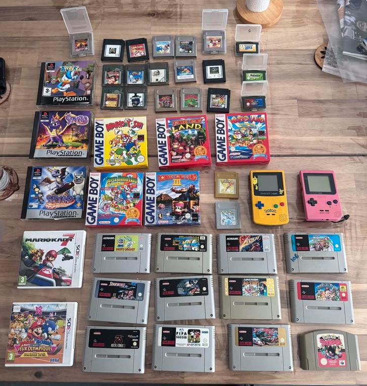 Veel retrogames te koop, Games en Spelcomputers, Spelcomputers | Nintendo Game Boy, Zo goed als nieuw, Game Boy Pocket, Ophalen
