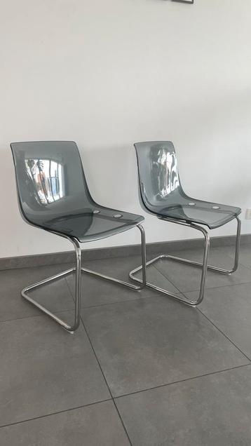 2 Tobias stoelen (grijs/ chroom) Ikea beschikbaar voor biedingen