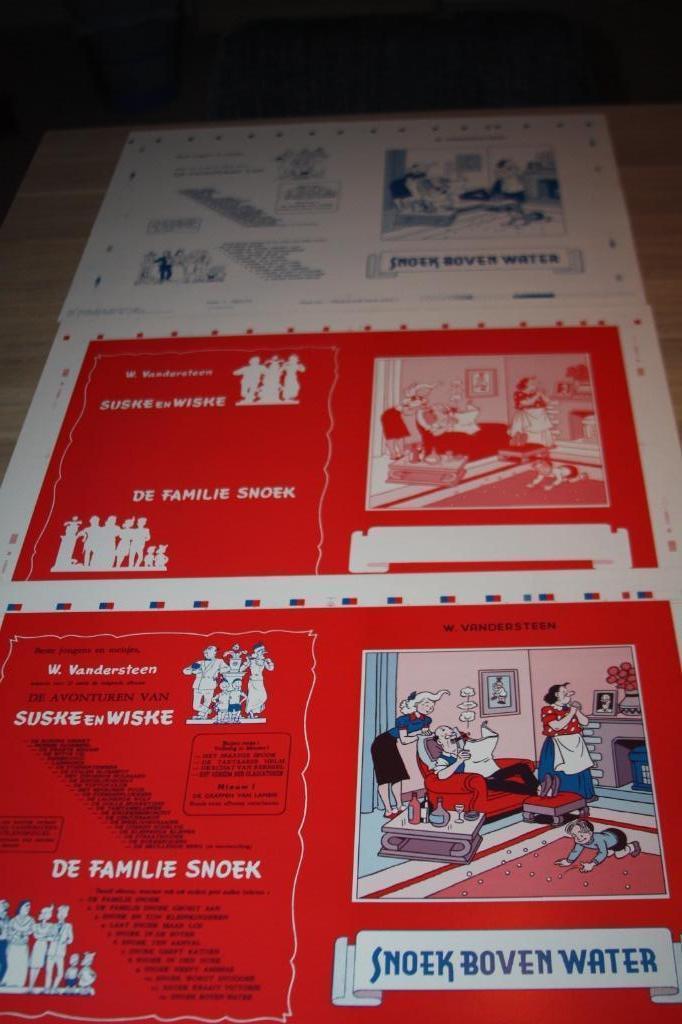 3x kartonnen ongesneden kaften , Snoek W. Vandersteen., Verzamelen, Stripfiguren, Nieuw, Plaatje, Poster of Sticker, Overige figuren