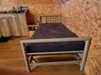 1 persoons bed, Lattenbodem, Grijs, 90 cm, Gebruikt