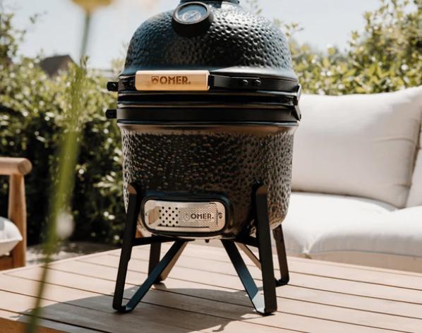 Keramische BBQ OMER. Antraciet BergHOFF (NIEUW), Tuin en Terras, Houtskoolbarbecues, Ophalen of Verzenden