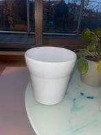 Witte bloempot, Tuin en Terras, Bloempotten, Ophalen, Zo goed als nieuw