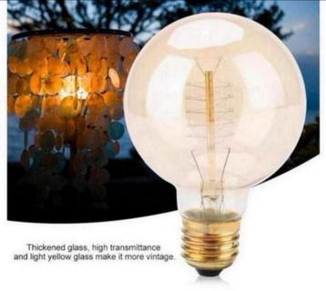 2x Spiraal lamp 80x120 E27 vintage 40W deco LED eventueel 48 beschikbaar voor biedingen