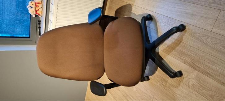 Ergonomische bruine bureaustoel, Maison & Meubles, Chaises de bureau, Utilisé, Chaise de bureau, Brun, Enlèvement