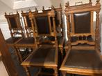 6 antieke stoelen met lederen zitvlak, Ophalen