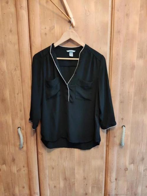 Zwarte blouse H&M maat 40, Kleding | Dames, T-shirts, Zo goed als nieuw, Maat 38/40 (M), Zwart, Ophalen of Verzenden