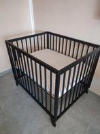 Babypark zwart, Ophalen, Zo goed als nieuw, Rechthoekig, In hoogte verstelbaar