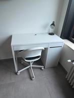 Witte bureau met bijpassende stoel, Ophalen, Zo goed als nieuw, Bureau