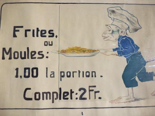 ca1920 L Gouache pastel Publiciteit geschilderde reclame aap, Antiek en Kunst, Kunst | Schilderijen | Modern, Ophalen of Verzenden