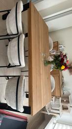 Teak hout tafel + 6 stoelen, Huis en Inrichting, Ophalen