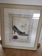 Mooi ingelijste artistieke poster, stijl jaren 50, Comme neuf, Enlèvement, 50 à 75 cm, Autres matériaux