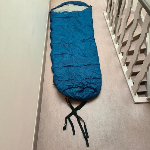 Blauwe slaapzak, Caravans en Kamperen, Slaapzakken, Gebruikt, Ophalen