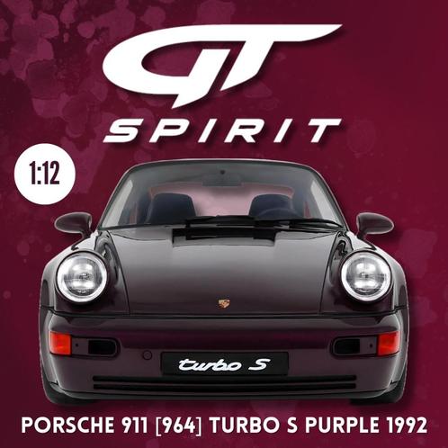 Porsche 911 (964) Turbo S Coupe purple 1/12 Gt-Spirit, Hobby en Vrije tijd, Modelauto's | 1:5 tot 1:12, Nieuw, Auto, 1:9 t/m 1:12