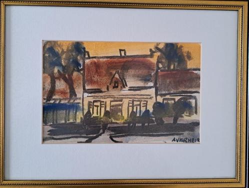 Alfons Vermeir 1905-1994 origineel aquarel + zeldzame boeken, Antiek en Kunst, Kunst | Schilderijen | Klassiek, Ophalen of Verzenden