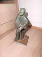 oud bronzen beeld - karakter van de leraar, Ophalen of Verzenden, Brons
