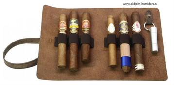  SK13741 ADORINI  SIGARENTAS - CIGAR ROLL - ECHT LEER BRUIN beschikbaar voor biedingen