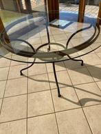 Tafel glasblad - 5 rotan stoelen, Enlèvement, Utilisé