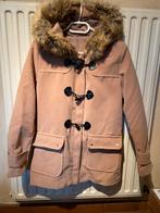 Beige damesjas met kap en bontkraag, Kleding | Dames, Ophalen of Verzenden, Zo goed als nieuw, Maat 38/40 (M), Beige