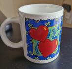 Koffiemok - print hartjes - hoogte 9.5 cm - NIEUW, Verzenden, Nieuw, Kop(pen) en/of Schotel(s)