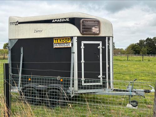 1,5 paard tralier, Dieren en Toebehoren, Paarden en Pony's | Trailers en Aanhangwagens, Gebruikt, 1½-paards trailer, Hout, Ophalen