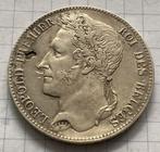 Zilveren 5 fr 1848 , Leopold 1 , Belgie, Postzegels en Munten, Munten | Europa | Niet-Euromunten, Zilver, Ophalen of Verzenden