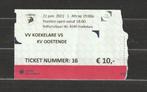(gebruikt) ticket : VV Koekelare - KV Oostende (22/06/2021), Verzamelen, Sportartikelen en Voetbal, Ophalen of Verzenden, Gebruikt