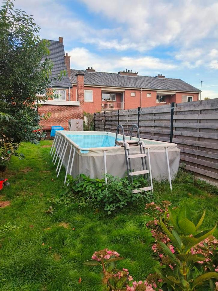 Intex zwembad 4.88*2.45*1.07m inclusief warmtepomp en filter, Tuin en Terras, Zwembaden, Zo goed als nieuw, Ophalen