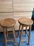 barkrukken van massief hout, Huis en Inrichting, Barkrukken, Ophalen, Zo goed als nieuw, Hout