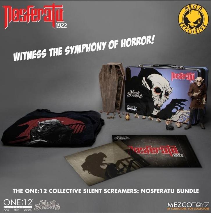 Mezco Toys One;12 Nosferatu Exclusif Bundle Silent Screamers, Collections, Statues & Figurines, Neuf, Fantasy, Enlèvement ou Envoi