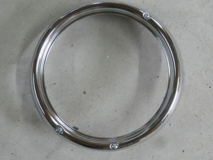 Koplampring VW Kever, staal compleet met schroeven., Auto-onderdelen, Verlichting, Oldtimer onderdelen, Volkswagen, Nieuw, Ophalen