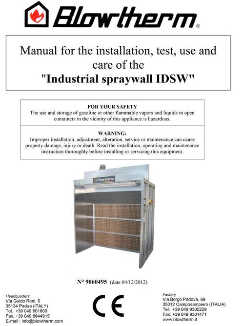Industrial Dry Spray Wall van Blowtherm, Doe-het-zelf en Bouw, Schildersmaterialen, Zo goed als nieuw, Overige typen, Ophalen