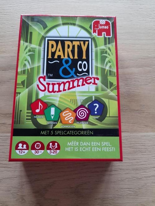 Reisgezelschapsspel: "Party en co Summer", Hobby en Vrije tijd, Gezelschapsspellen | Bordspellen, Zo goed als nieuw, Drie of vier spelers