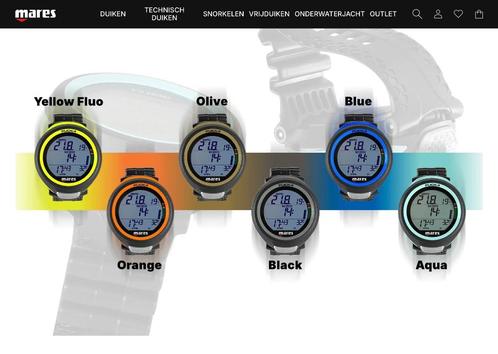 Mares Puck4 Blauw & Oranje “Nieuw 249,95€” - Ecocheques, Watersport en Boten, Duiken, Nieuw, Duikcomputer, Ophalen of Verzenden