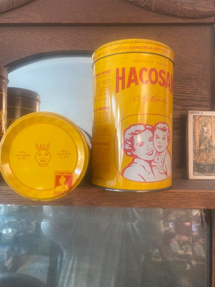 Vintage Hacosan Glüscher Blikken - Kuifje!, Verzamelen, Blikken, Zo goed als nieuw, Ophalen of Verzenden