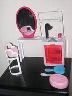 Barbie kapsalon + accessoires, Kinderen en Baby's, Ophalen of Verzenden, Zo goed als nieuw, Barbie