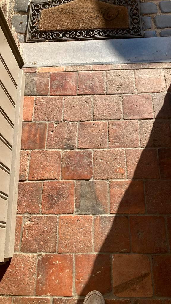 11 vierk. meter antieke terracottategels authentiek 15/15, Doe-het-zelf en Bouw, Tegels, Gebruikt, Vloertegels, Overige materialen