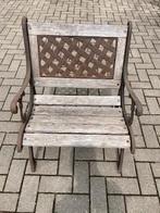 tuinstoel - gietijzeren tuinstoel met houten planken, Ophalen, Gebruikt, Teakhout