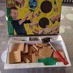 Set houten blokken met hamer en nagels en lijm woodwork set, Ophalen of Verzenden, Nieuw