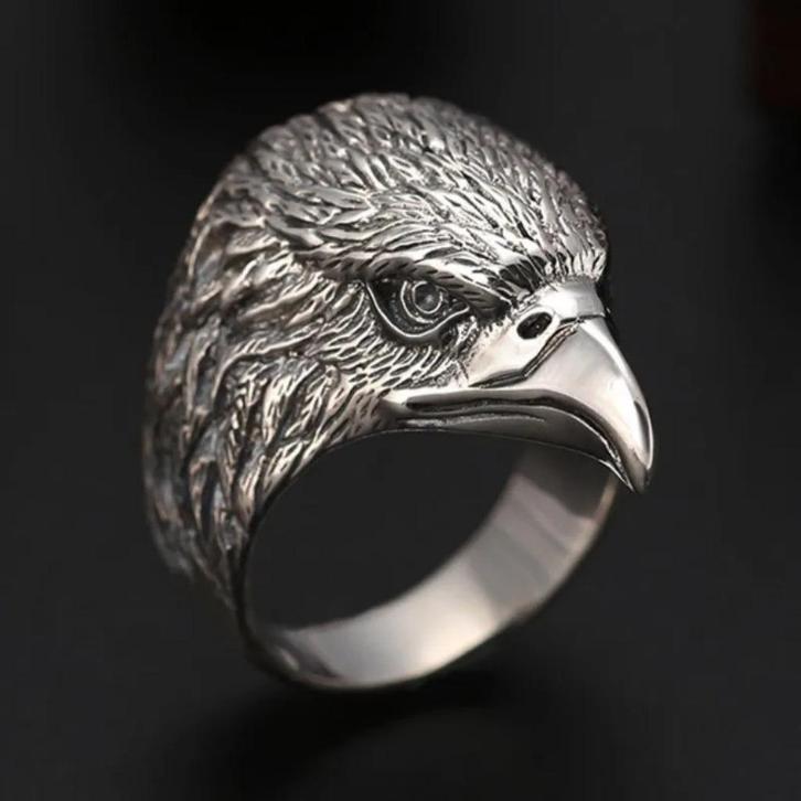 Adelaar Ring – 925 Zilver, Handtassen en Accessoires, Ringen, Nieuw, Dame of Heer, Zilver, Zilver, Verzenden