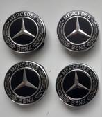 4 zwarte MERCEDES BENZ-logo's, wielmiddenhoezen voor wielmid, Ophalen of Verzenden, Nieuw