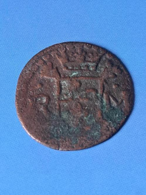 1666 - 1678 Roermond 1 duit Karel II, Postzegels en Munten, Munten | Nederland, Losse munt, Overige waardes, Vóór koninkrijk, Verzenden