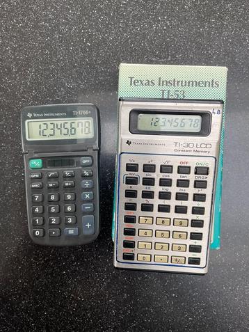 Vintage TI rekenmachines keuze uit TI-30 LCD  of TI-1766+ beschikbaar voor biedingen