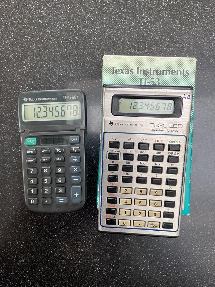 Vintage TI rekenmachines keuze uit TI-30 LCD  of TI-1766+, Diversen, Rekenmachines, Ophalen of Verzenden