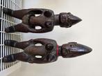 Houten sculpturen Ibeji-beelden, Antiek en Kunst, Ophalen of Verzenden